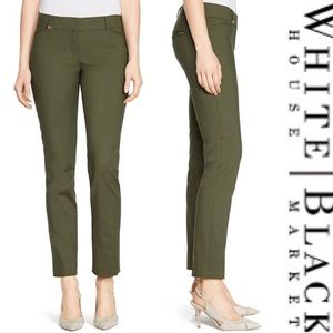 WHBM Olive Perfect Form Ankle Pants